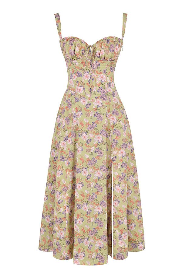 Elena – Sommerliches Midi-Kleid mit Trägern & Schlitz – Luftig, elegant & perfekt für warme Tage