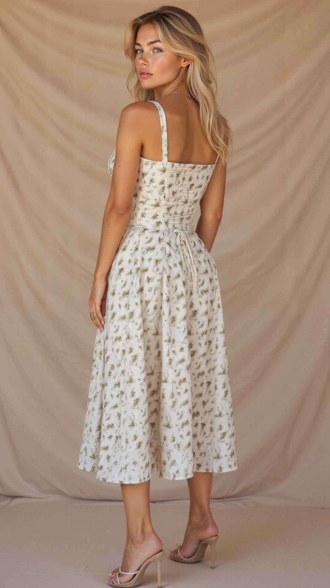 Elena – Sommerliches Midi-Kleid mit Trägern & Schlitz – Luftig, elegant & perfekt für warme Tage