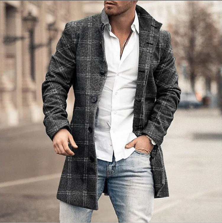 Gemütliche Herren-Winterjacke mit Kapuze für kalte Tage