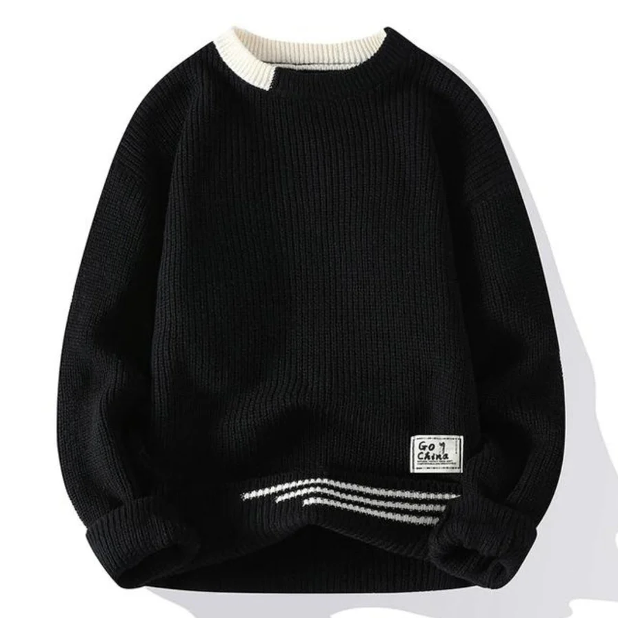 Gemütlicher Herrenstrickpullover aus nachhaltigem Material