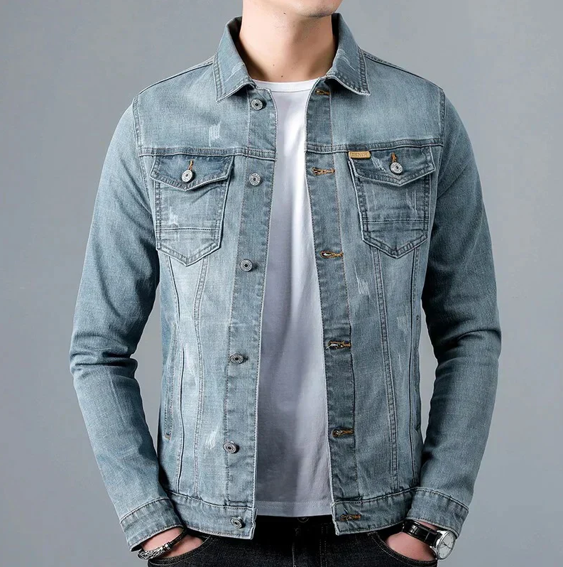 Klassische gewaschene Herrenjacke im Vintage-Stil