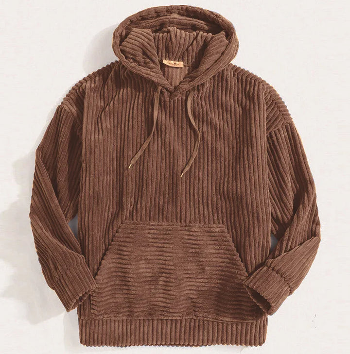 Moderne Cord-Kapuzenjacke für Herren im trendigen Stil