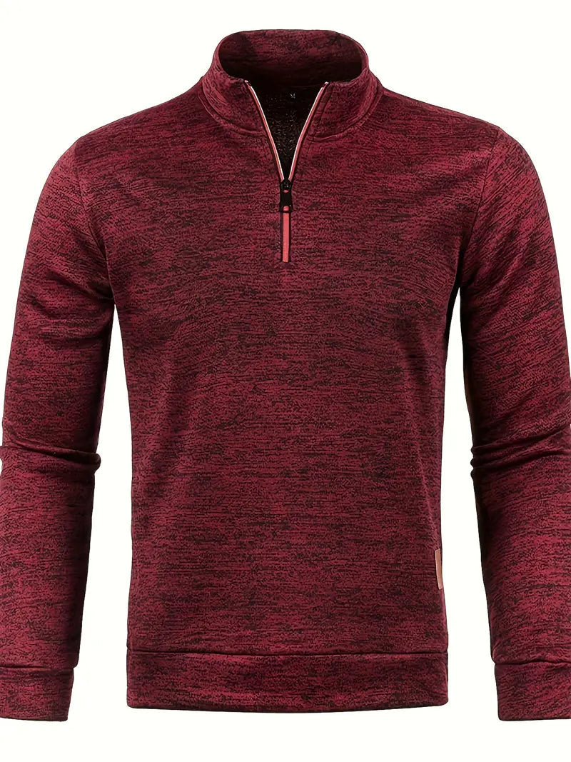 Modischer Herren Fleece Pullover mit Halbreißverschluss – Idealer Begleiter für jede Gelegenheit