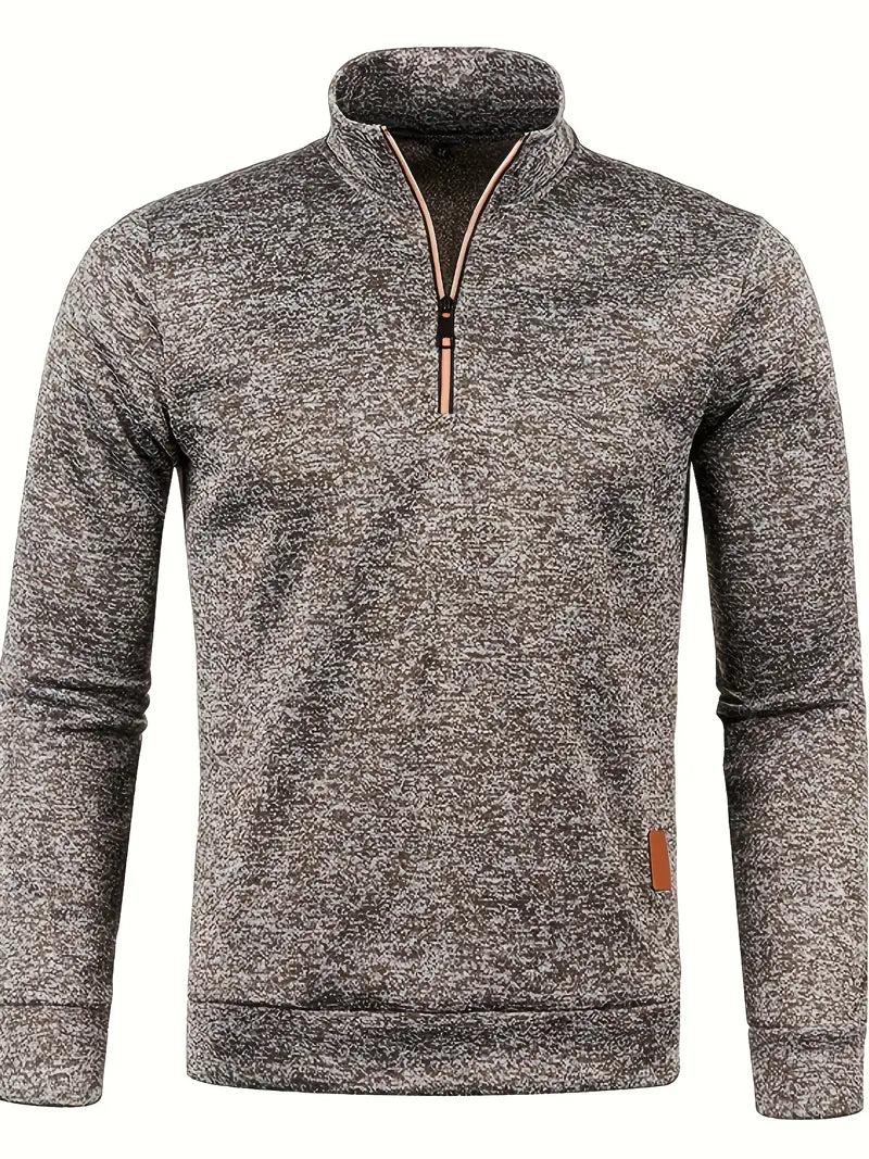 Modischer Herren Fleece Pullover mit Halbreißverschluss – Idealer Begleiter für jede Gelegenheit