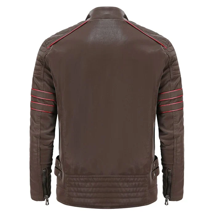 Robuste Herren Motorrad-Lederjacke für stilvolle Abenteuer
