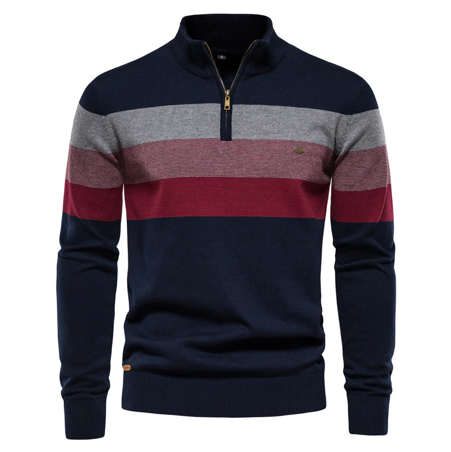 Stylischer gestreifter Pullover für Herren - Premium-Qualität