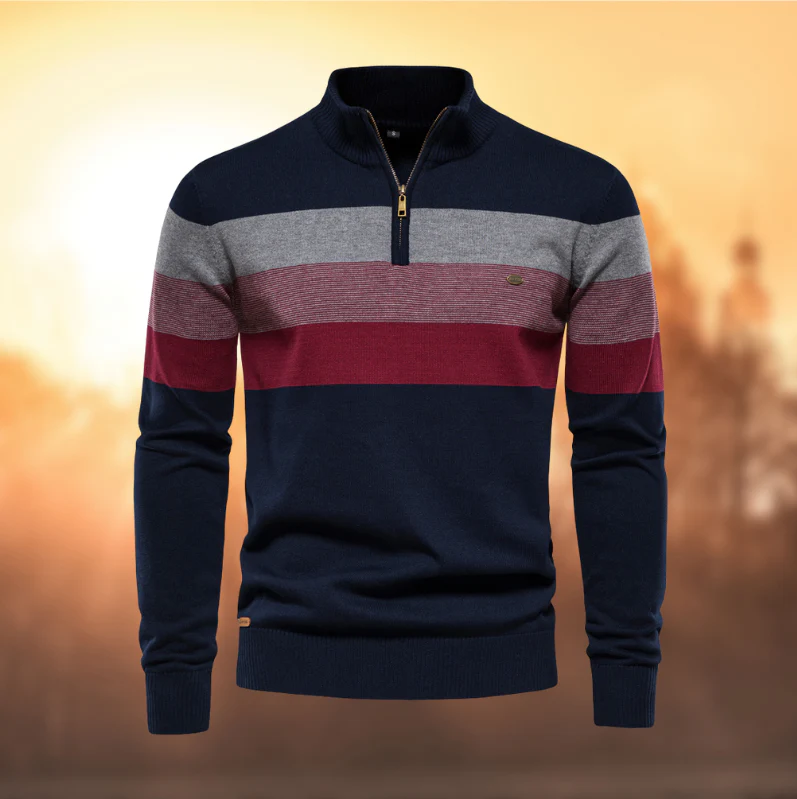 Stylischer gestreifter Pullover für Herren - Premium-Qualität