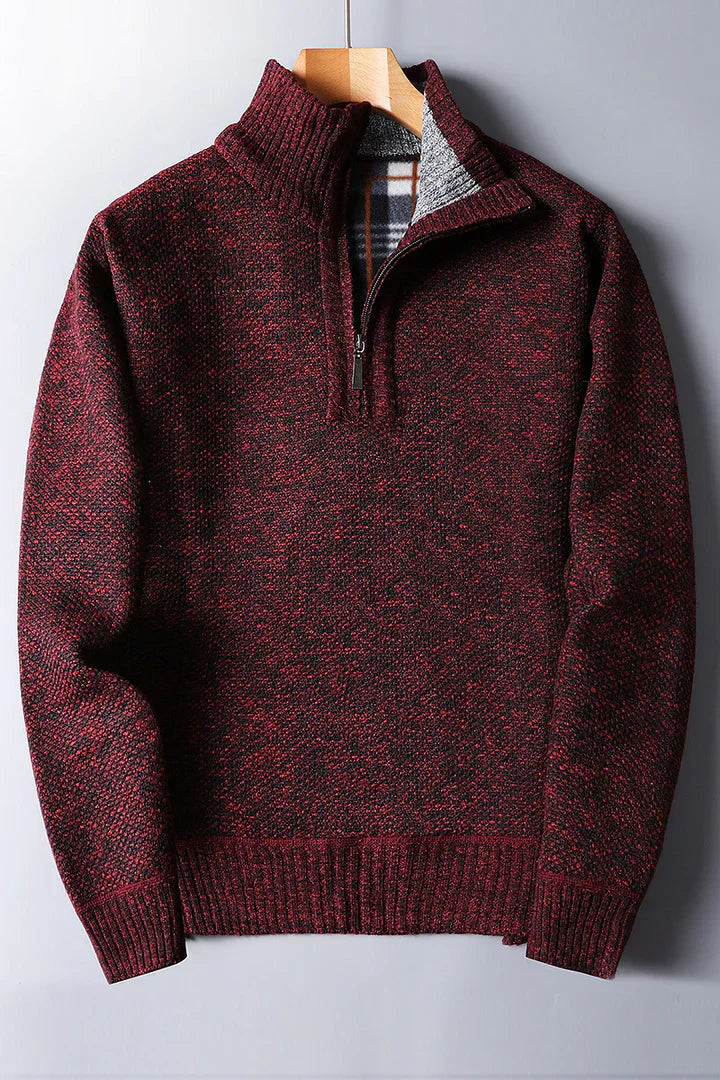 Stylischer Strickpullover für Herren mit praktischem Reißverschluss