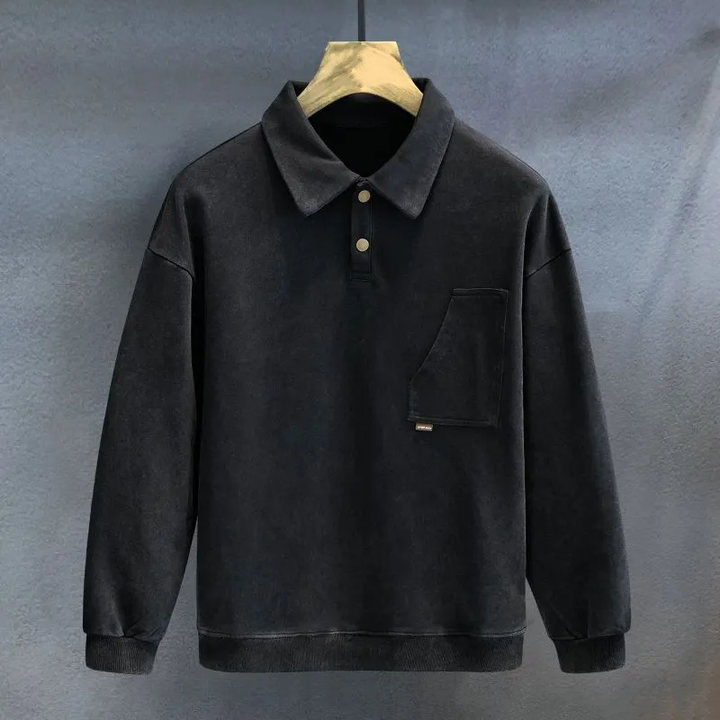 Stylisches Herren-Langarm-Polo – Bequem und Zeitlos