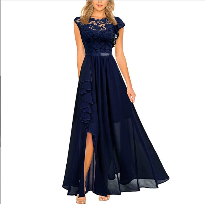 Thalia | Elegantes Damen Maxikleid mit Spitzeneinsätzen | Zeitlos, romantisch & fließend