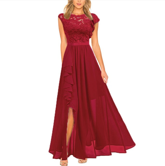 Thalia | Elegantes Damen Maxikleid mit Spitzeneinsätzen | Zeitlos, romantisch & fließend