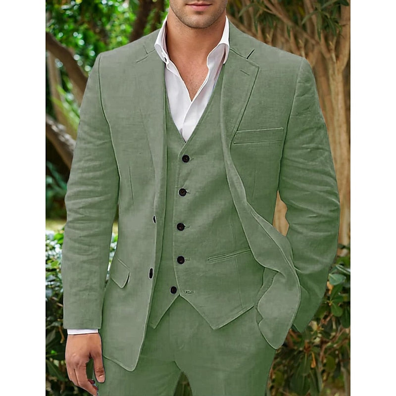 Tobias | Dreiteiliger Herrenanzug mit Blazer, Weste und Hose in klarer Passform