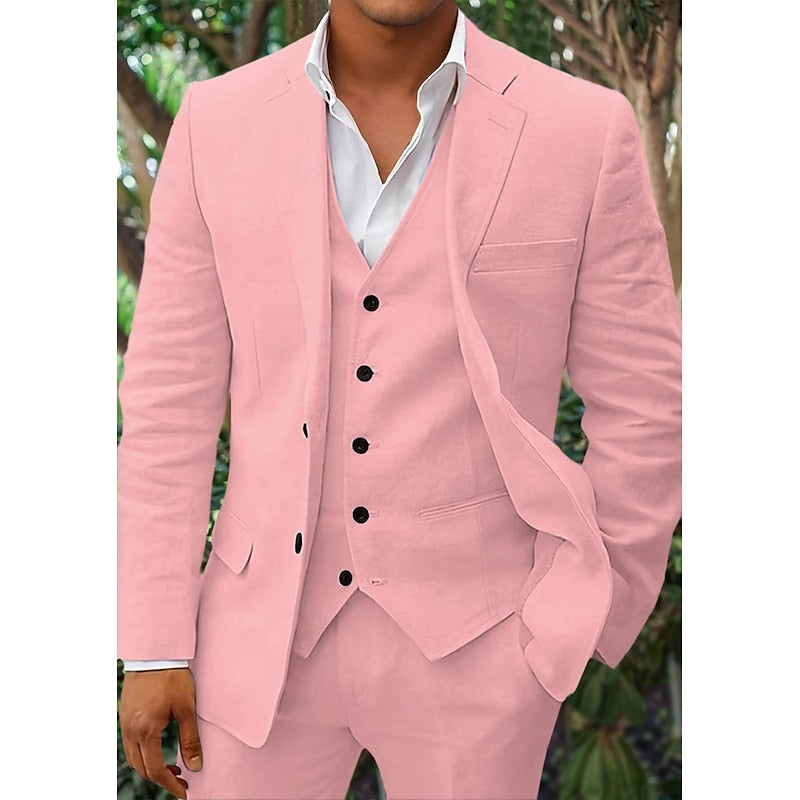 Tobias | Dreiteiliger Herrenanzug mit Blazer, Weste und Hose in klarer Passform