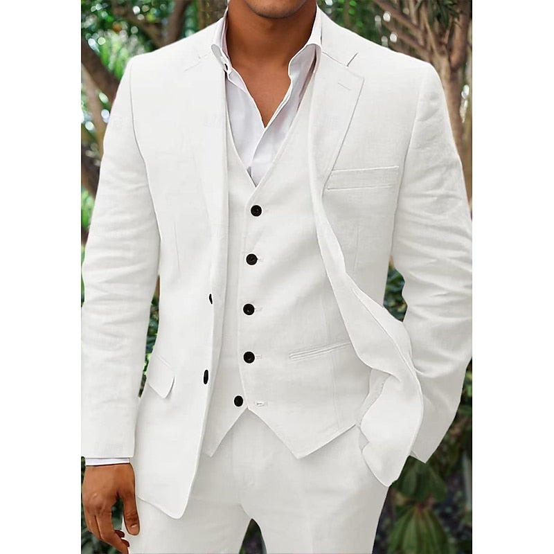 Tobias | Dreiteiliger Herrenanzug mit Blazer, Weste und Hose in klarer Passform