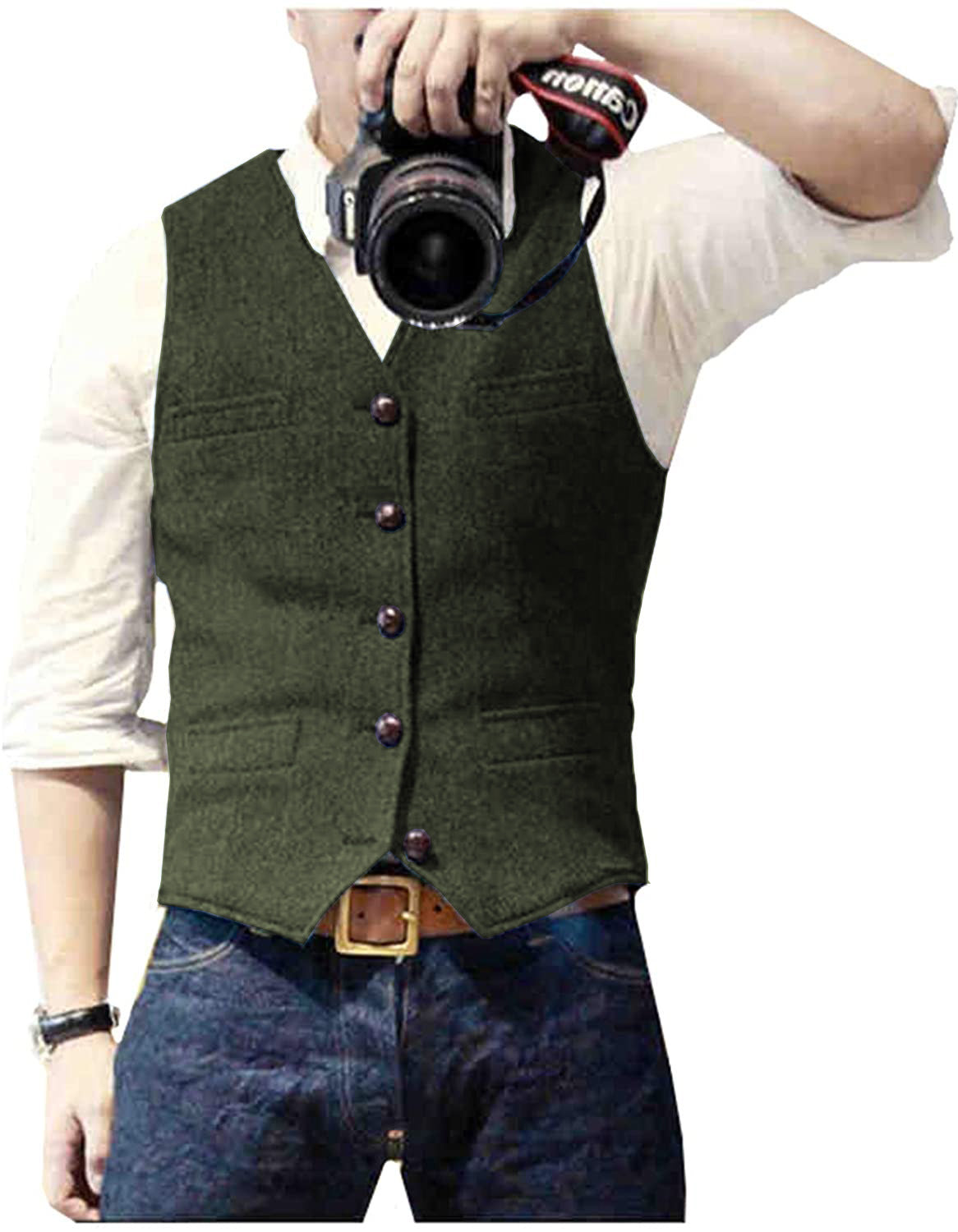 Tom | Vielseitige Herren-Weste mit klassischem Schnitt und Knopfleiste