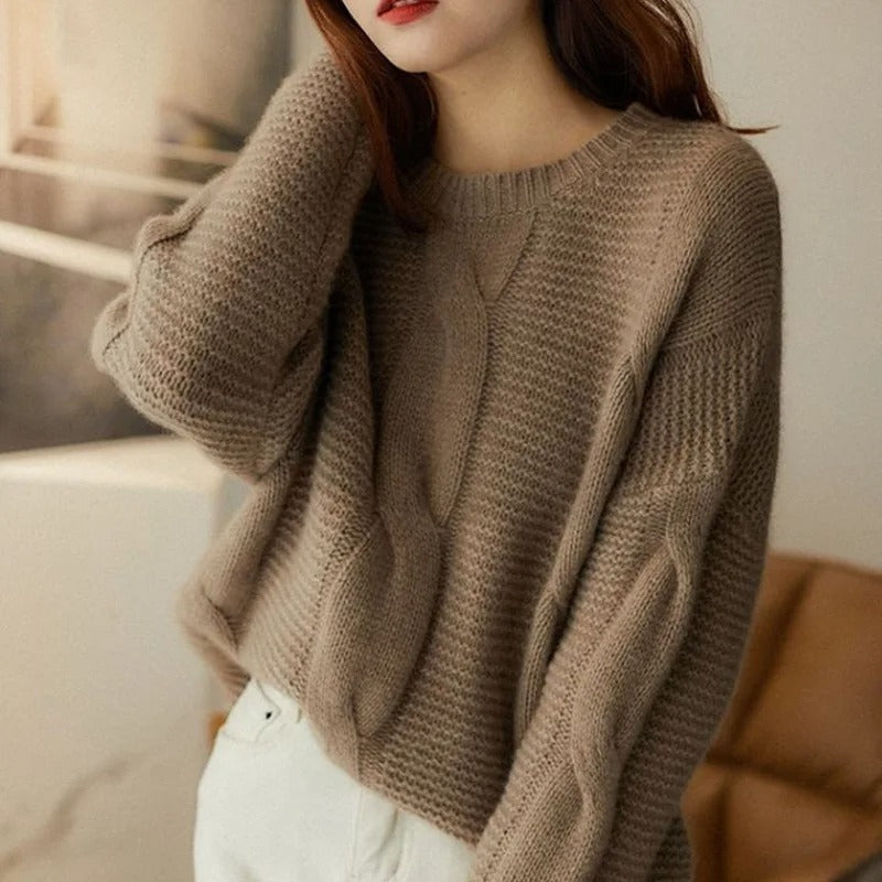 Damen Strickpullover aus Baumwolle – Weich & Bequem