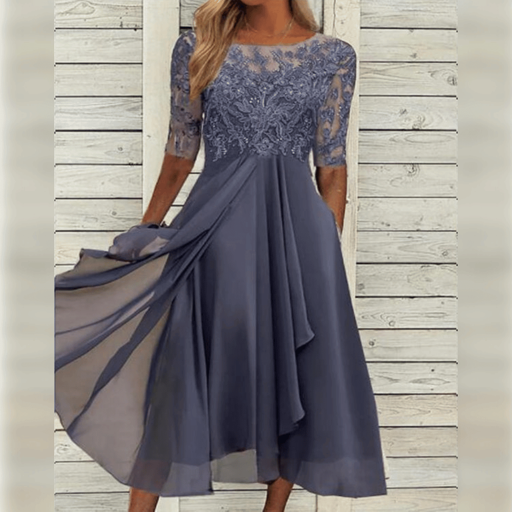 Wiebke | Elegantes und bequemes Damen-Midikleid mit fließender Passform