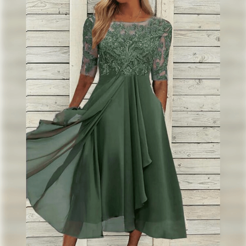 Wiebke | Elegantes und bequemes Damen-Midikleid mit fließender Passform