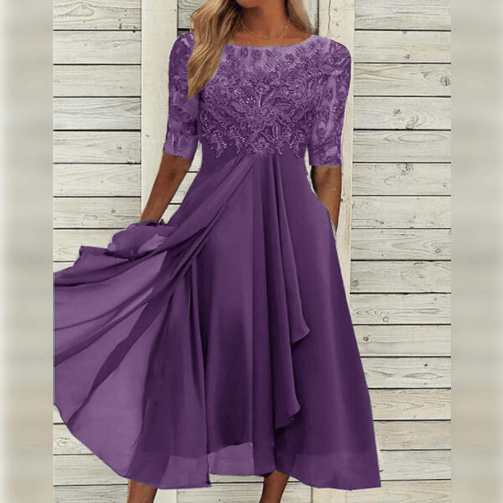 Wiebke | Elegantes und bequemes Damen-Midikleid mit fließender Passform