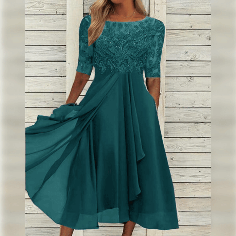 Wiebke | Elegantes und bequemes Damen-Midikleid mit fließender Passform