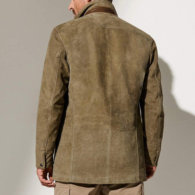 Wildlederjacke Herren – Strukturierter Schnitt mit Reverskragen