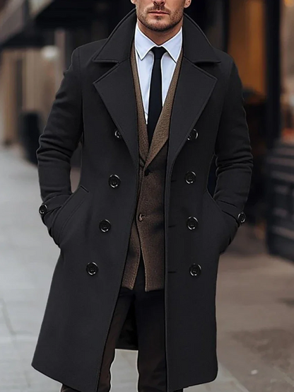Eleganter herren-wollmantel für kühle tage