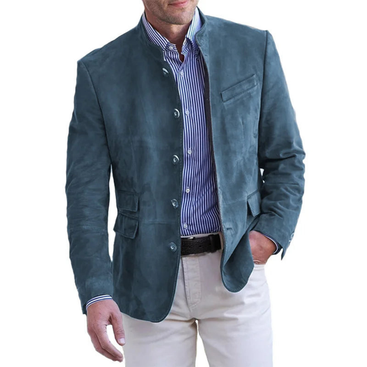 Alvaro | Herrenblazer mit Stehkragen und halber Knopfleiste für elegante Anlässe