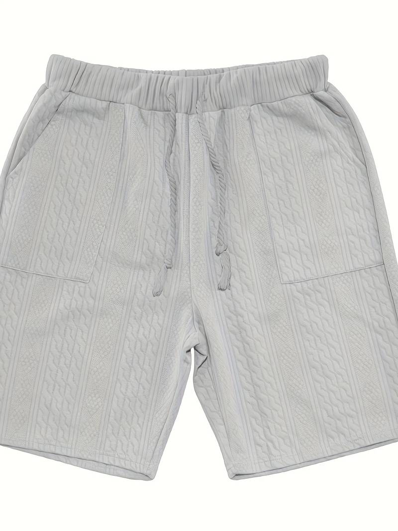 Andrew | Bequemes Strickset mit V-Ausschnitt und passenden Shorts für Herren | Stilvoll, komfortabel & vielseitig