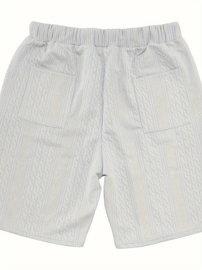 Andrew | Bequemes Strickset mit V-Ausschnitt und passenden Shorts für Herren | Stilvoll, komfortabel & vielseitig