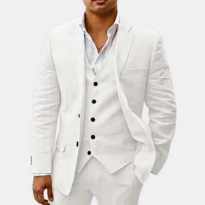 Bastian | Dreiteiliges Herren-Set mit Blazer, Weste und Hose im modernen Stil