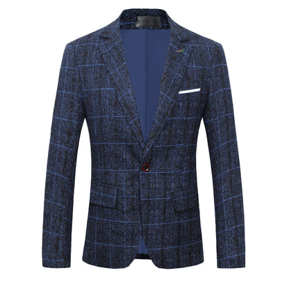 Benedikt | Moderner Herrenblazer mit Karomuster und schlanker Passform