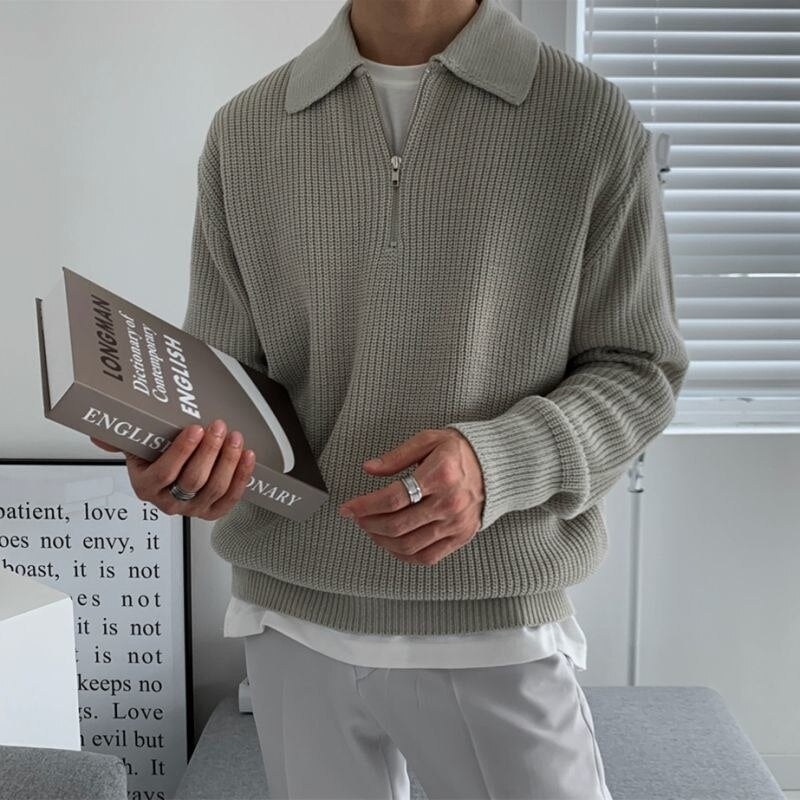 Bequemer Reißverschluss-Pullover für stilvolle Alltagslooks