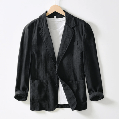 Blazer Herren – Leicht & ungefüttert mit Revers & 2-Knopf-Design