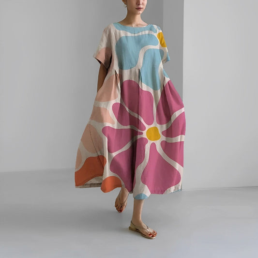 Damen Amelia Kleid | Boho-Blumenmuster für Unkomplizierte Eleganz