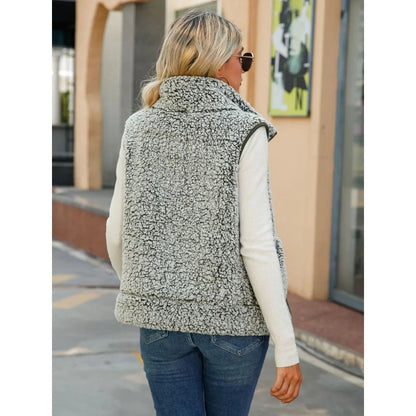 Damen Fleeceweste – Warm, Weich & Bequeme Zip-Up Weste