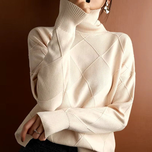 Damen Kaschmir Rollkragenpullover – Weich, Warm & Elegant