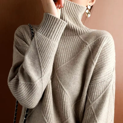 Damen Kaschmir Rollkragenpullover – Weich, Warm & Elegant