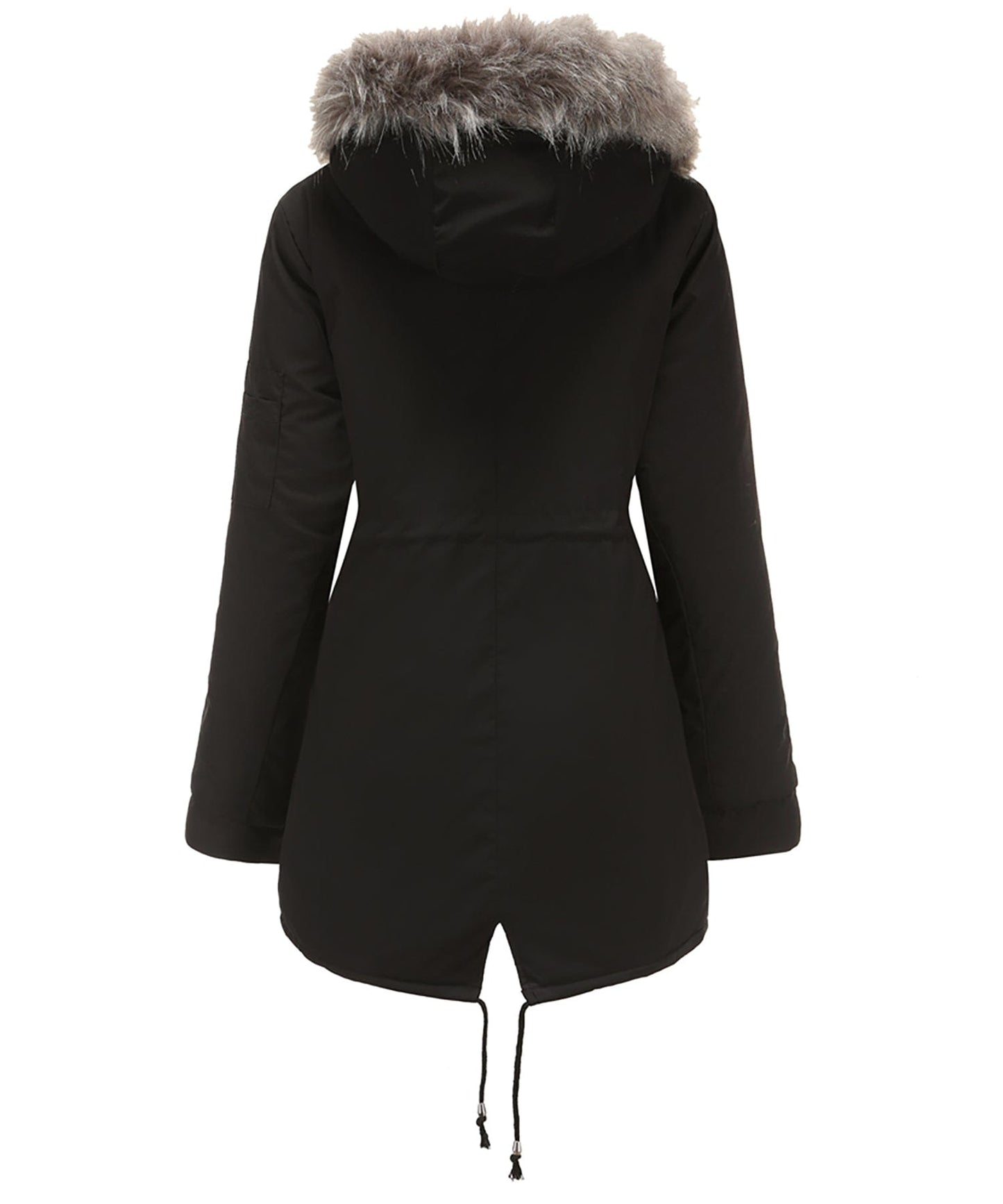 Damen Parka mit Kapuze – Warm Gefüttert mit Sherpa-Innenfutter
