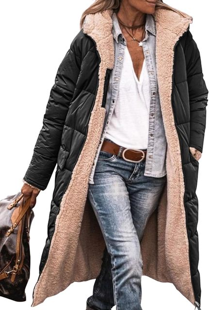 Damen Puffermantel Lang – Warmer Steppmantel für Wintertage
