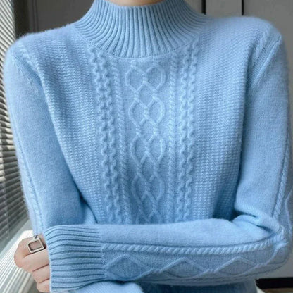 Damen Rollkragenpullover aus Premium Wolle – Warmer Strickpullover