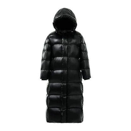 Damen Steppmantel – Langer, Wattierter Wintermantel im Modestil