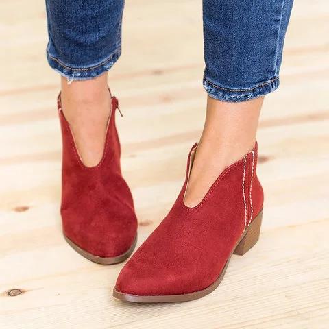 Damen Stiefeletten V-Ausschnitt – Modisch & bequem für alle Saisons
