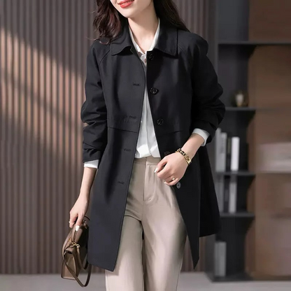 Damen Trenchcoat Kurz – Stylischer Ein-Knopf Mantel im eleganten Design