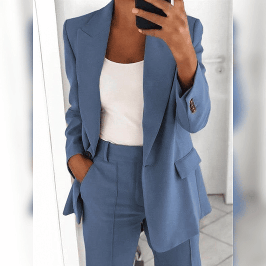 Damen Zweiteiler Anzug | Eleganter & bequemer Freizeitanzug mit weitem Schnitt
