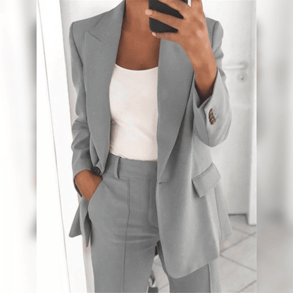 Damen Zweiteiler Anzug | Eleganter & bequemer Freizeitanzug mit weitem Schnitt