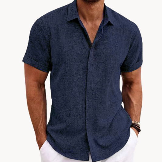 Dominik | Stilvolles Herren-Kurzarmhemd mit bequemem Schnitt und sommerlichem Design