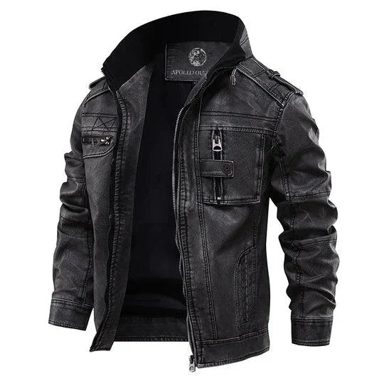 Elegante Motorrad-Lederjacke für Herren - Stil & Sicherheit vereint