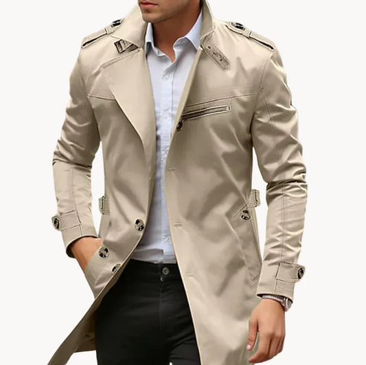 Eleganter leichter Trenchcoat für Herren – Stilvoller Schutz bei jedem Wetter