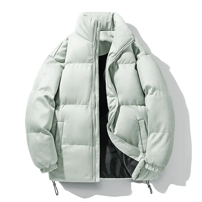 Eleganter Wildleder-Parka mit Stilvollem Kragen für Herren