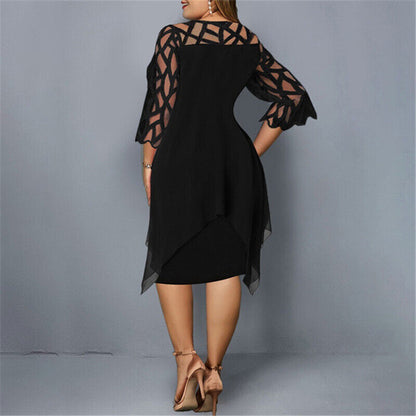 Elegantes Damen Midikleid in Übergröße | Komfortables Kleid für Festliche Anlässe